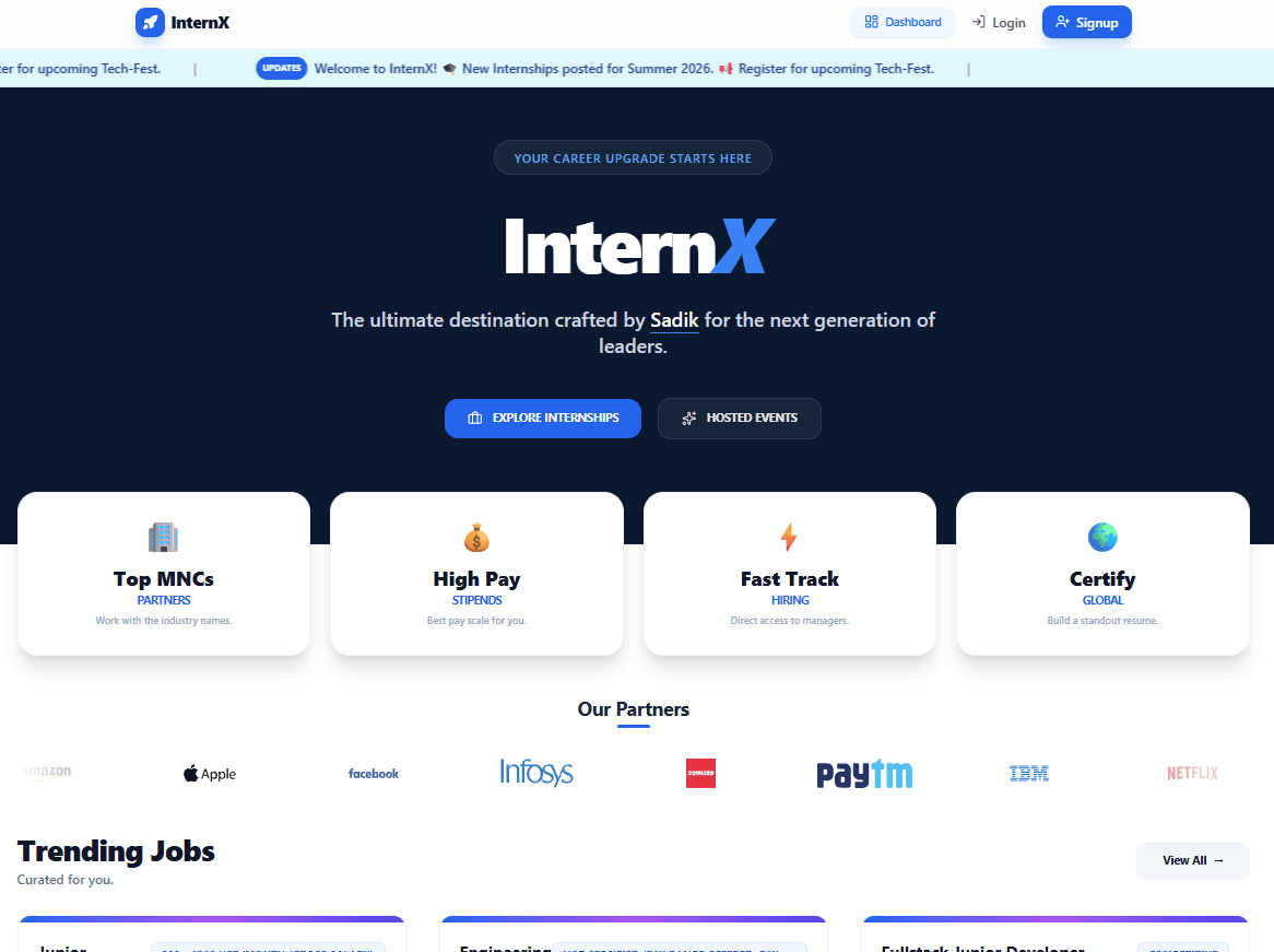 InternX – AI-Powered Aggregator